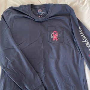 Vineyard vines breast cancer pink ribbon long sleeve tshirt. Size small